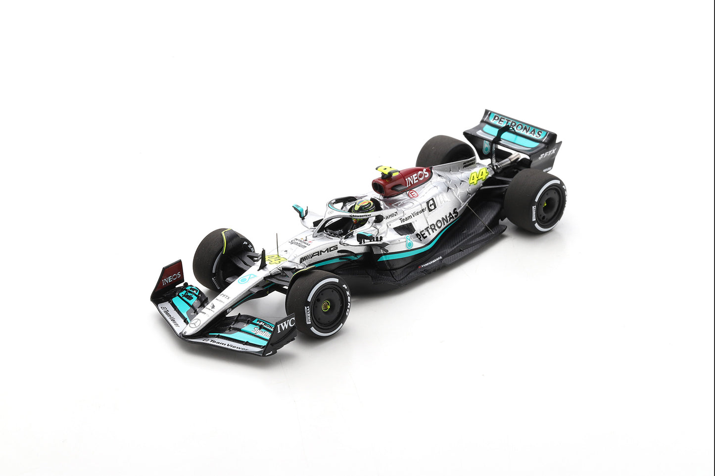 Spark S8542 1/43 Mercedes-AMG Petronas F1 W13 E Performance No.44 Mercedes-AMG Petronas F1 Team 2nd French GP 2022 - 300th GP Lewis Hamilton