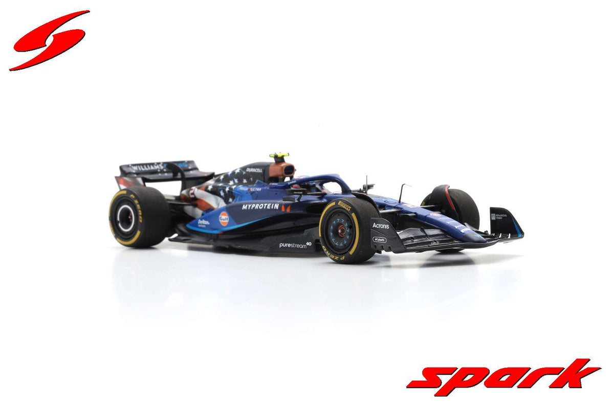 Spark S8918 1/43 Williams F1 FW45 No.2 Williams Racing 10th USA GP 2023 Logan Sargeant