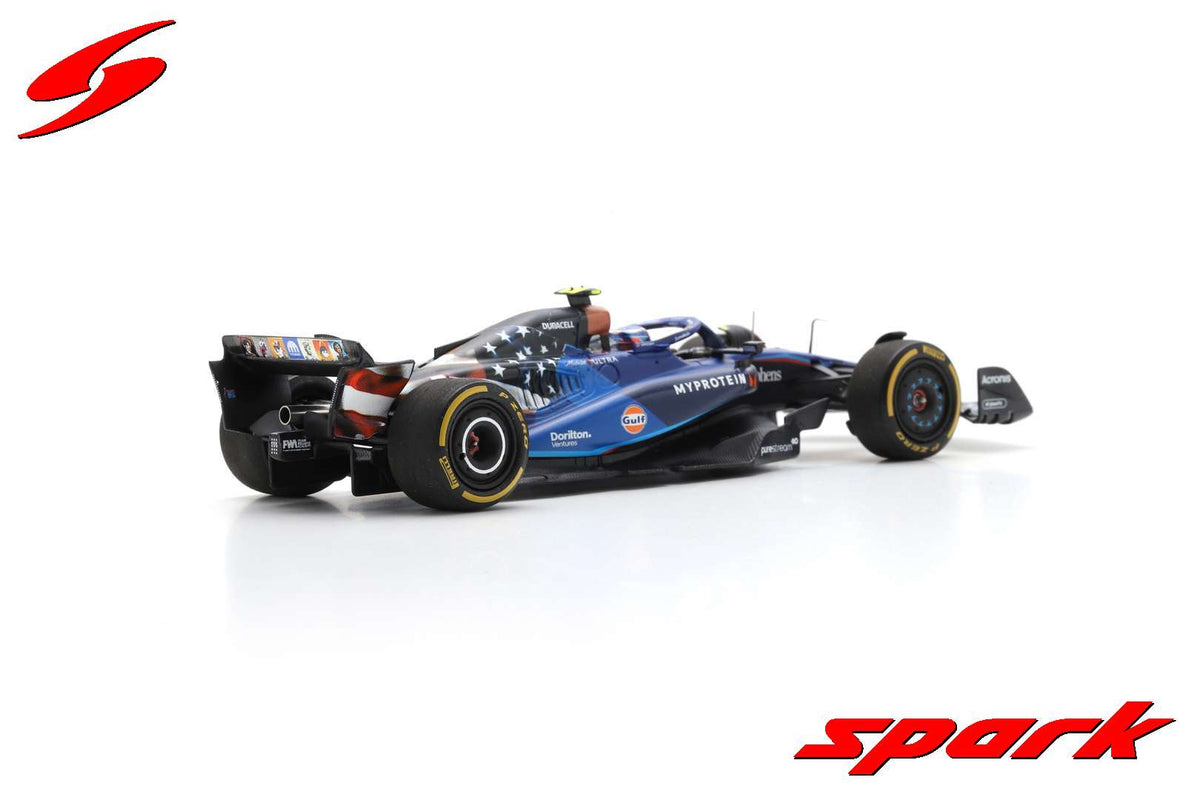 Spark S8918 1/43 Williams F1 FW45 No.2 Williams Racing 10th USA GP 2023 Logan Sargeant