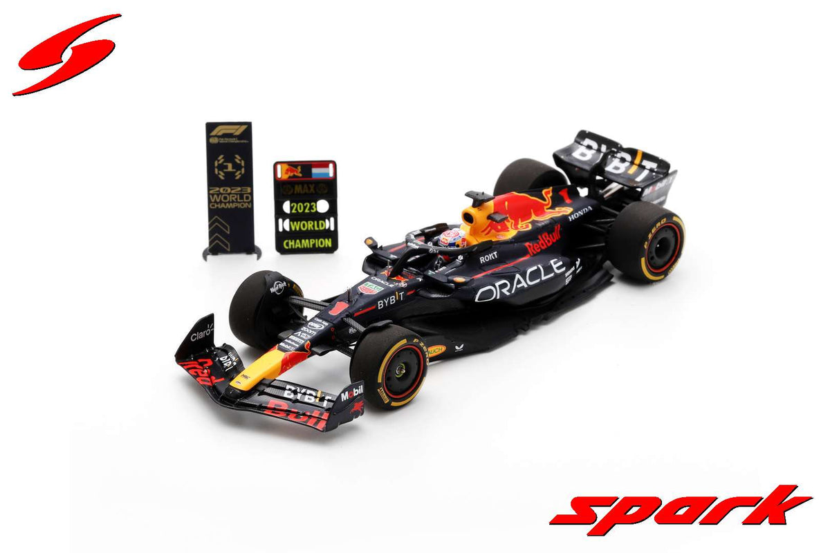 Spark S8919 1/43 Oracle Red Bull Racing RB19 No.1 Oracle Red Bull Racing Winner Qatar GP 2023 Formula One Drivers's Champion Max Verstappen