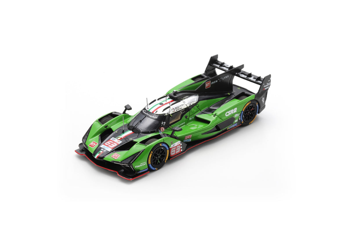 Spark S9125 1/43 Lamborghini SC63 No.63 LAMBORGHINI IRON LYNX 10th Le Mans 24H 2024 M. Bortolotti - D. Kvyat - E. Mortara