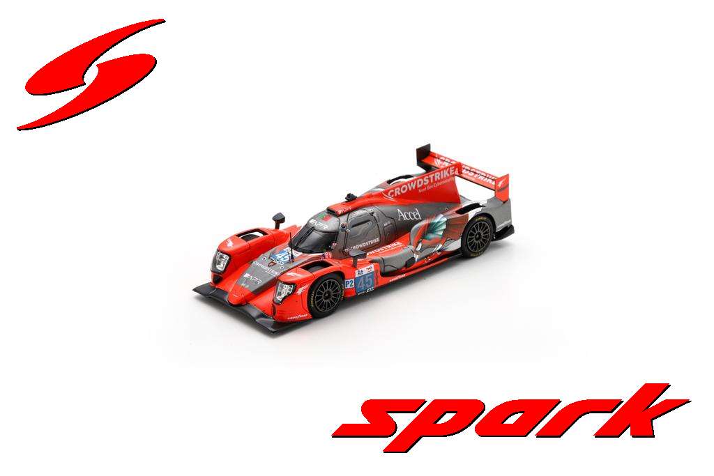 Spark S9142 1/43 Oreca 07 - Gibson No.45 CROWDSTRIKE RACING by APR Le Mans 24H 2024 G. Kurtz - C. Braun - N. Catsburg