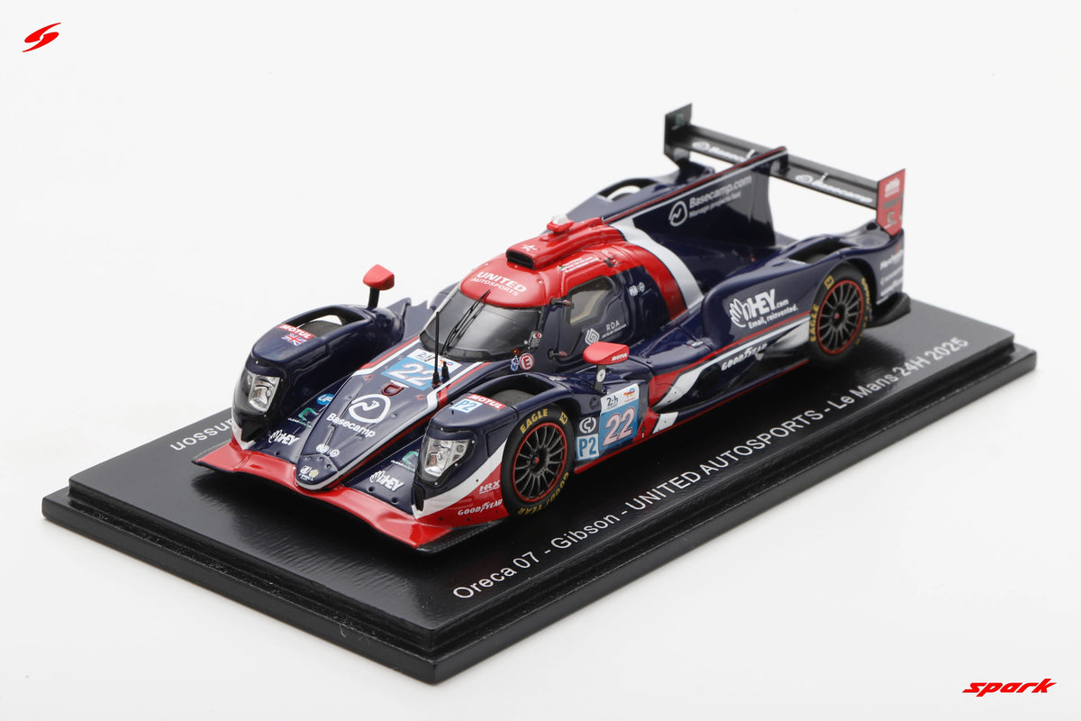 Spark S9276 1/43 Oreca 07 - Gibson No.22 UNITED AUTOSPORTS Le Mans 24H 2025 R. Van Der Zande - P. Fittipaldi - D. Heinemeier Hansson