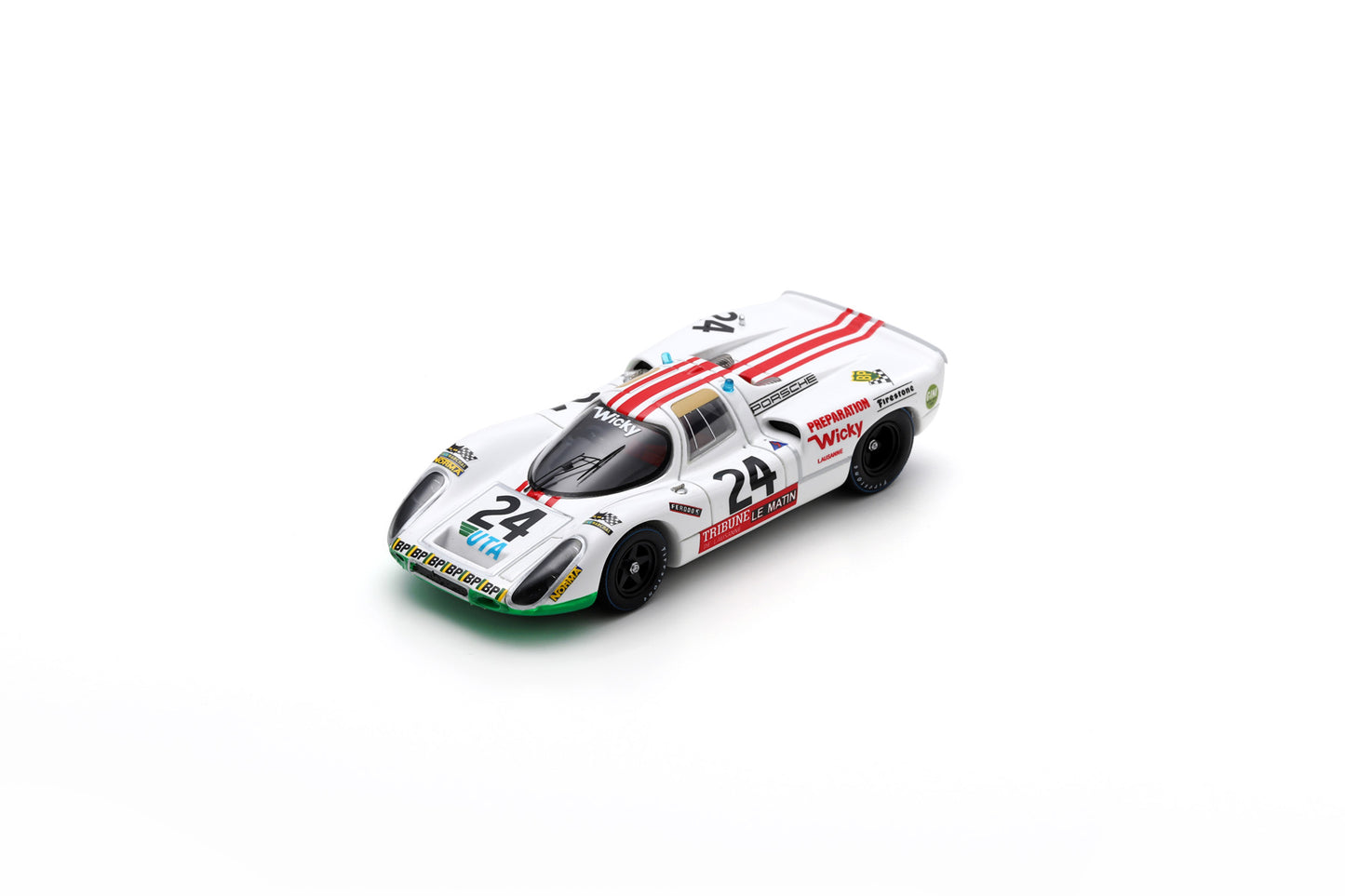 Spark S9776 1/43 Porsche 907s No.24 18th Le Mans 24H 1972 P. Mattli - H. Bayard - W. Brun