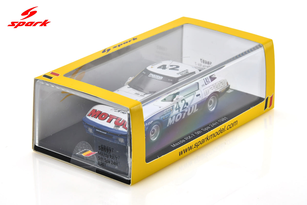 Spark SB697 1/43 Mazda RX-7 TWR No.42 5th Spa 24H 1981M. Duez - J. Allam - C. Nicholson