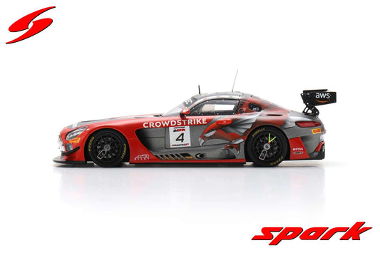 Spark SB723 1/43 Mercedes-AMG GT3 No.4 CrowdStrike Racing by Riley 24H Spa 2023 G. Kurtz - I. James - C. Braun - F. Fraga