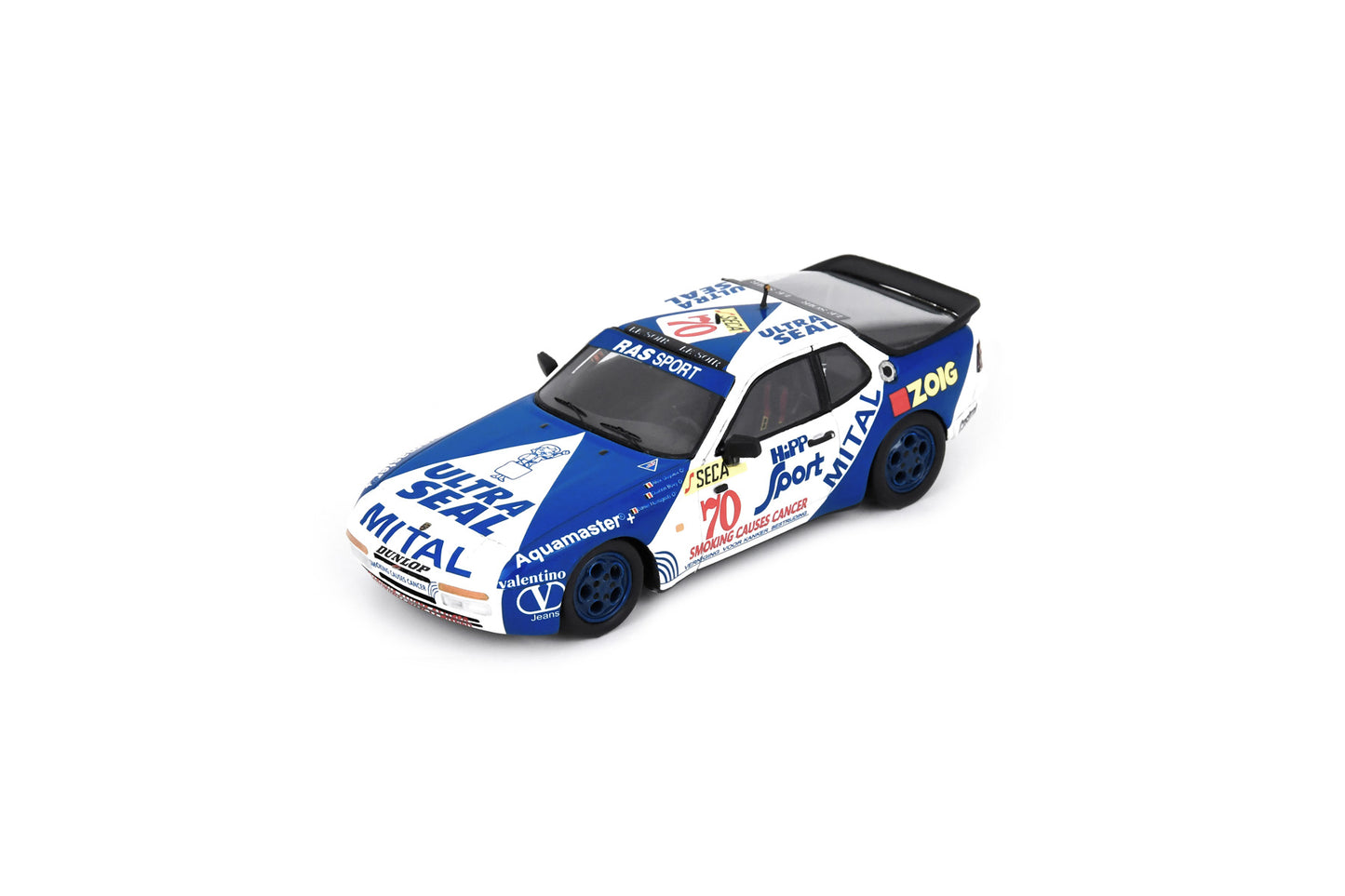 Spark SB765 1/43 Porsche 944 Turbo No.70 6th 24H Spa 1989 A. Guyaux - Q. Bovy - D. Herregods