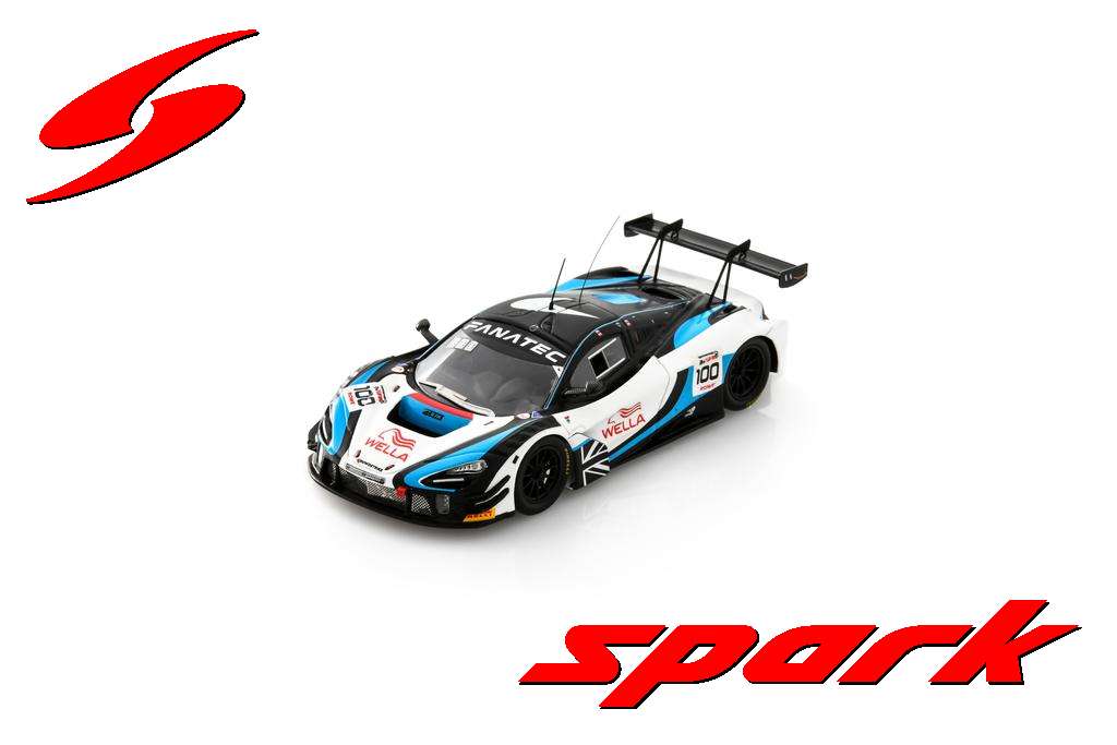 Spark SB816 1/43 McLaren 720S GT3 EVO No.100 Team RJN 3rd PRO-AM class 24H Spa 2024 A. Buncombe – J. Caygill – C. Buncombe – J. Mardenborough
