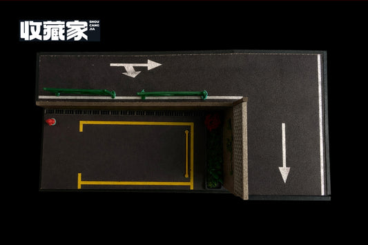 収蔵家 SCJ82008 1/64 都市情景 駐車場と坂道 クリアケース付