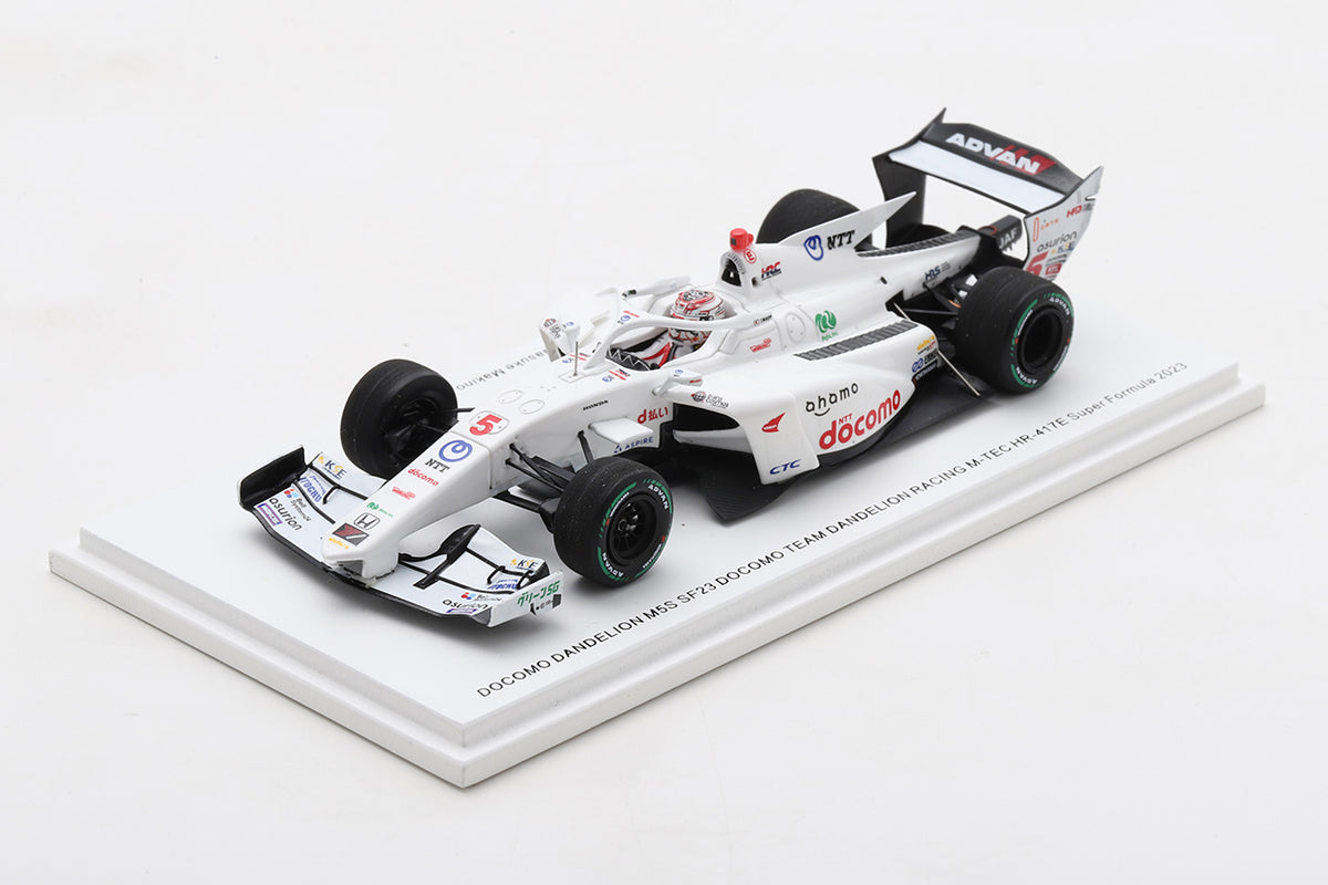 Spark SFJ005 1/43 DOCOMO TEAM DANDELION SF23 No.5 DOCOMO TEAM DANDELION RACING M-TEC HR-417E Super Formula 2023 Tadasuke Makino