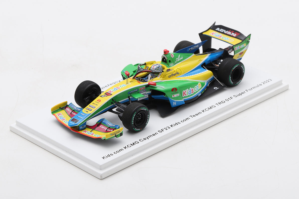 Spark SFJ007 1/43 Kids com KCMG Cayman SF23 No.7 Kids com Team KCMG TRD 01F Super Formula 2023Kamui Kobayashi