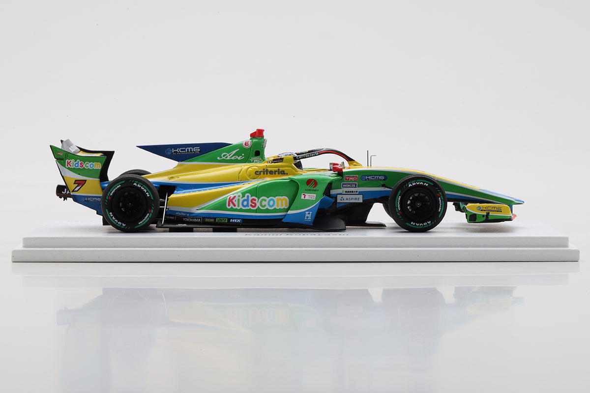 Spark SFJ007 1/43 Kids com KCMG Cayman SF23 No.7 Kids com Team KCMG TRD 01F Super Formula 2023Kamui Kobayashi