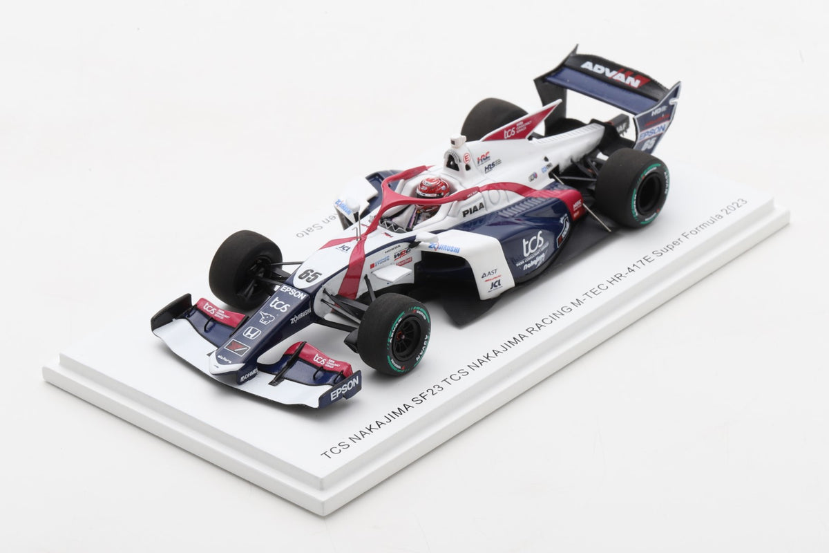 Spark SFJ022 1/43 TCS NAKAJIMA SF23 No.65 TCS NAKAJIMA RACING M-TEC HR-417E Super Formula 2023 Ren Sato