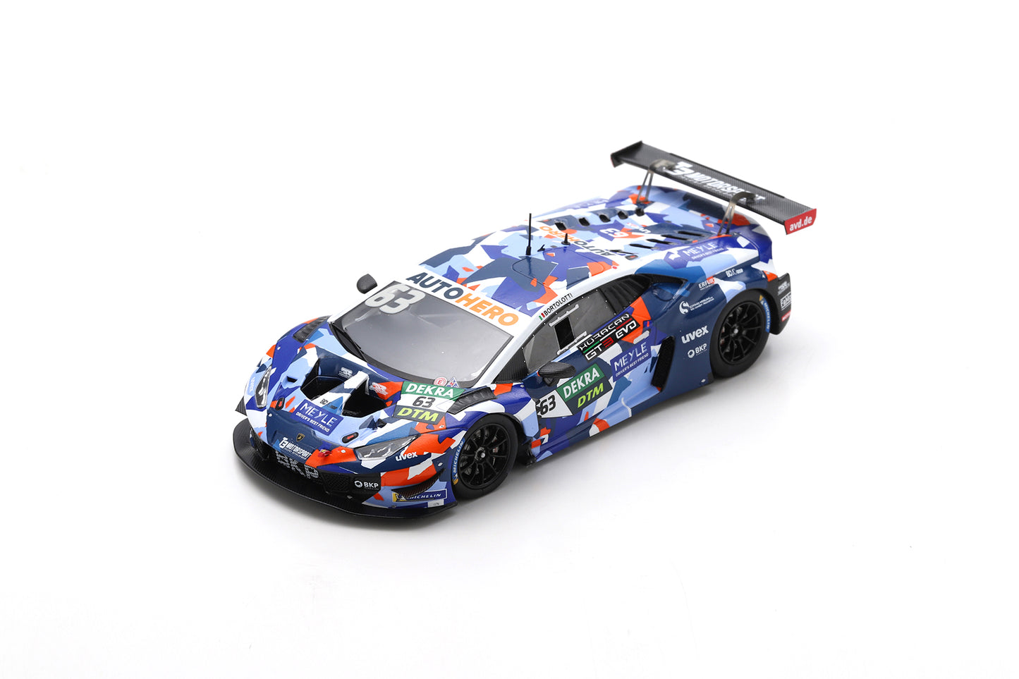 Spark SG805 1/43 Lamborghini Huracan GT3 Evo No.63 T3 Motorsport Assen DTM 2021 Mirko Bortolotti