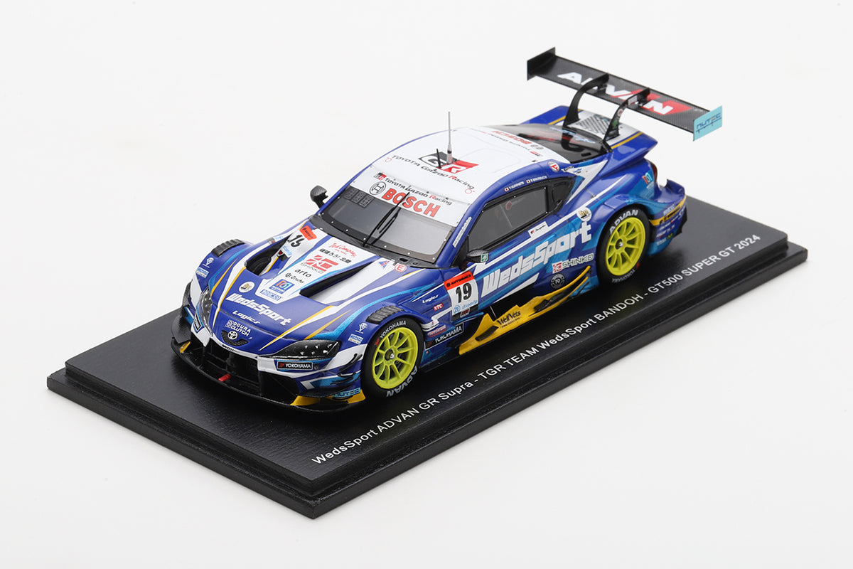 Spark SGT156 1/43 WedsSport ADVAN GR Supra No.19 TGR TEAM WedsSport BANDOH GT500 SUPER GT 2024 Y. Kunimoto - S. Sakaguchi