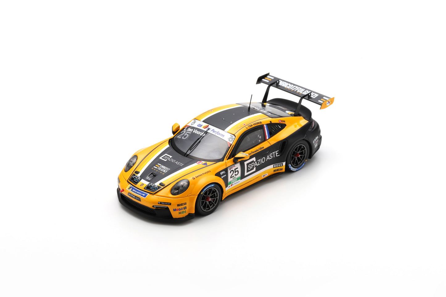 Spark SI025 1/43 Porsche 911 GT3 Cup No.25 Porsche Carrera Cup Italia Champion 2023 Larry ten Voorde