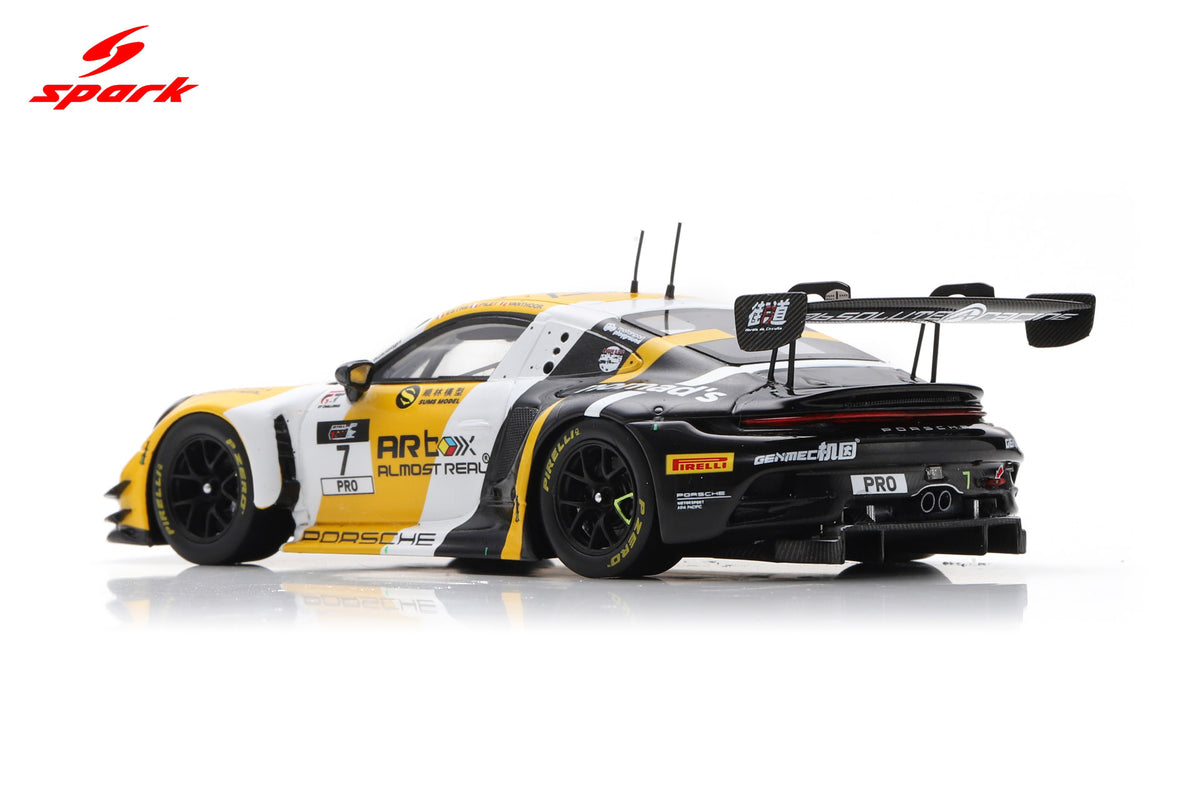 Spark SJ185 1/43 Porsche 911 GT3 R (992) No.7 Absolute Racing 2nd Suzuka 1000km 2025 L. Vanthoor - K. Estre - P. Pilet