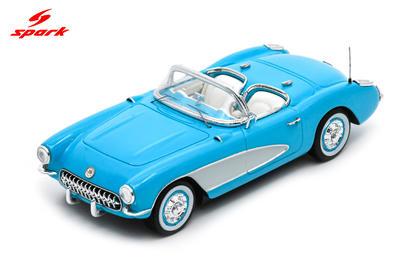 【2027年2月発売予定】 Spark S6741 1/43 Corvette C1 V8 1956 - Street Blue
