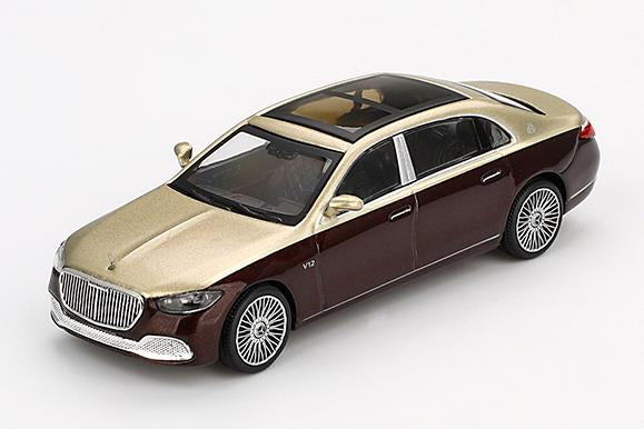 MINI GT MGT00962 1/64 メルセデス マイバッハ S680 ゴールド/ダークレッドメタリック