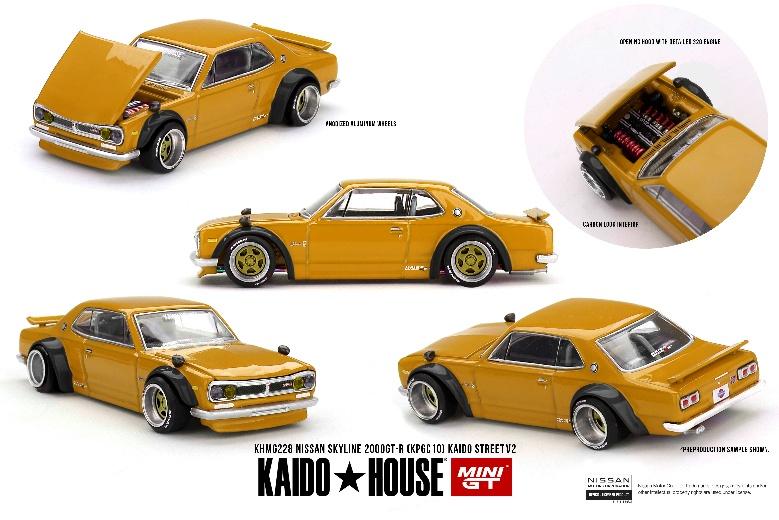【2025年10月以降発売予定】 MINI GT KHMG228 1/64 Nissan スカイライン 2000GT-R (KPGC10) Kaido Street V2(右ハンドル)
