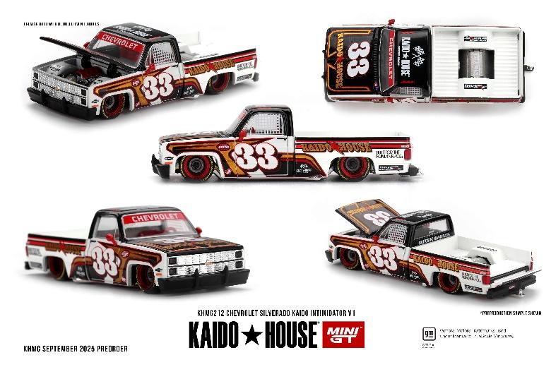 【2026年1月以降発売予定】 MINI GT KHMG212 1/64 シボレー シルバラード KAIDO Intimidator V1(左ハンドル)