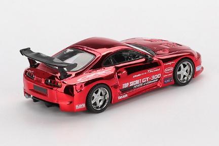 MINI GT MGT01132-L 1/64 Toyota スープラ (A80) GT-300 Top Secret レッドクロム(左ハンドル)