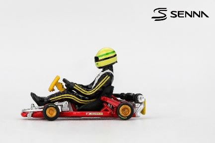 【2026年6月以降発売予定】 MINI GT MGT01155-L 1/64 セナ カート フォーミュラK 世界カート選手権 1981 #9 アイルトン・セナ