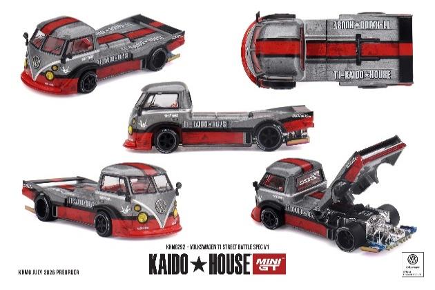 【2026年11月以降発売予定】 MINI GT KHMG292 1/64 Volkswagen T1 Street Battle Spec V1 (Left Hand Drive)