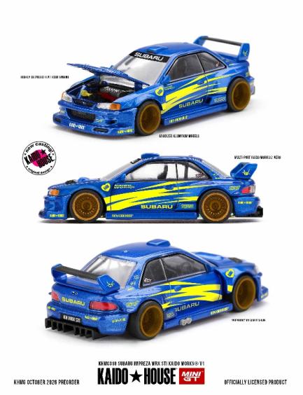 【2027年3月以降発売予定】 MINI GT KHMG318 1/64 Subaru Impreza WRX STI KAIDO WORKS V1 RHD