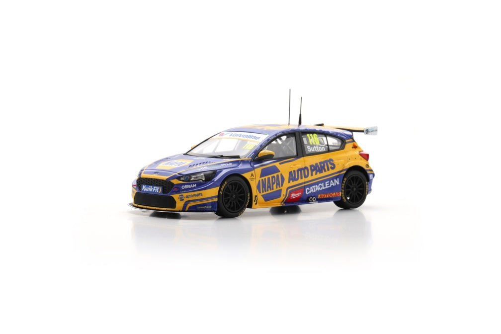 Spark UK026 1/43 NAPA Racing UK No.116 Ford Focus BTCC 2025 - Donington Park Race 1 & 2 Winner 2025 Ashley Sutton