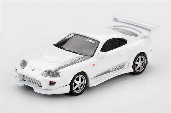 MINI GT MGT01104-R 1/64 Toyota スープラ VeilSide コンバット V-I ホワイト(右ハンドル)