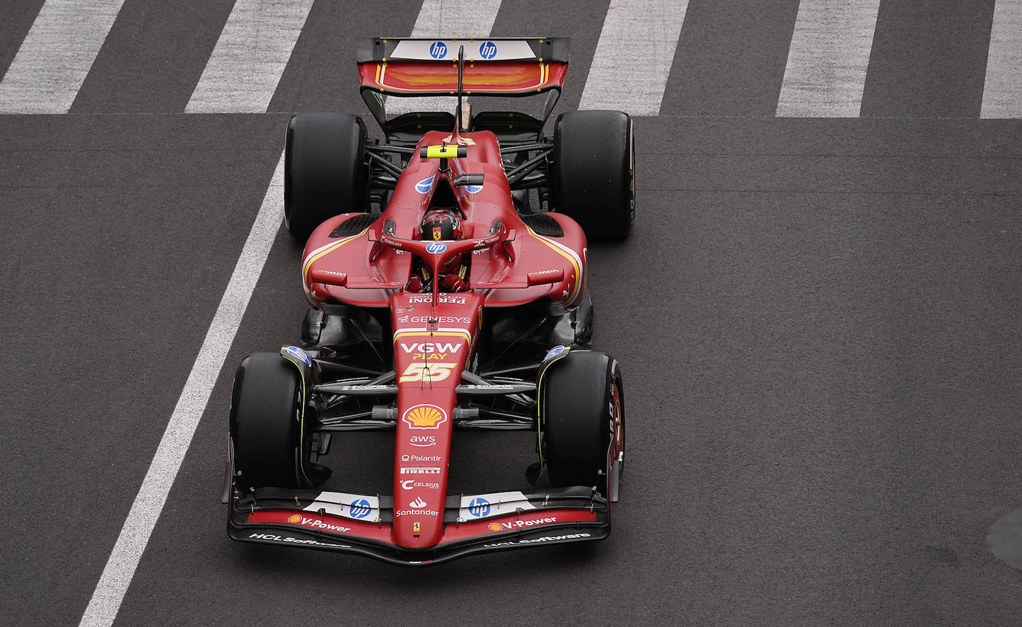 【2025年3月発売予定】 Looksmart LSF1064 1/43 Ferrari SF-24 No.55 3rd Monaco GP 2024 Carlos Sainz