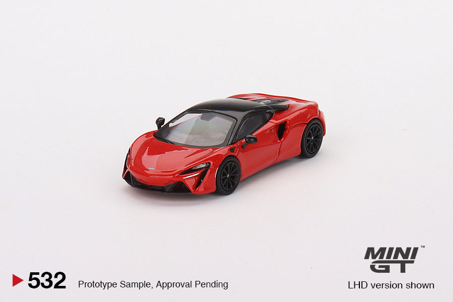MINI GT MGT00532-L 1/64 マクラーレン アルトゥーラ 2023 ヴァーミリオンレッド(左ハンドル)