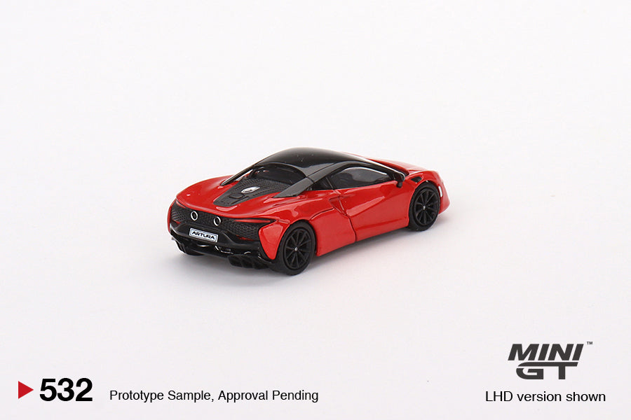 MINI GT MGT00532-L 1/64 マクラーレン アルトゥーラ 2023 ヴァーミリオンレッド(左ハンドル)