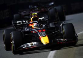 Spark S8560 1/43 Oracle Red Bull Racing RB18 No.11 Oracle Red Bull Racing Winner Singapore GP 2022 Sergio Perez