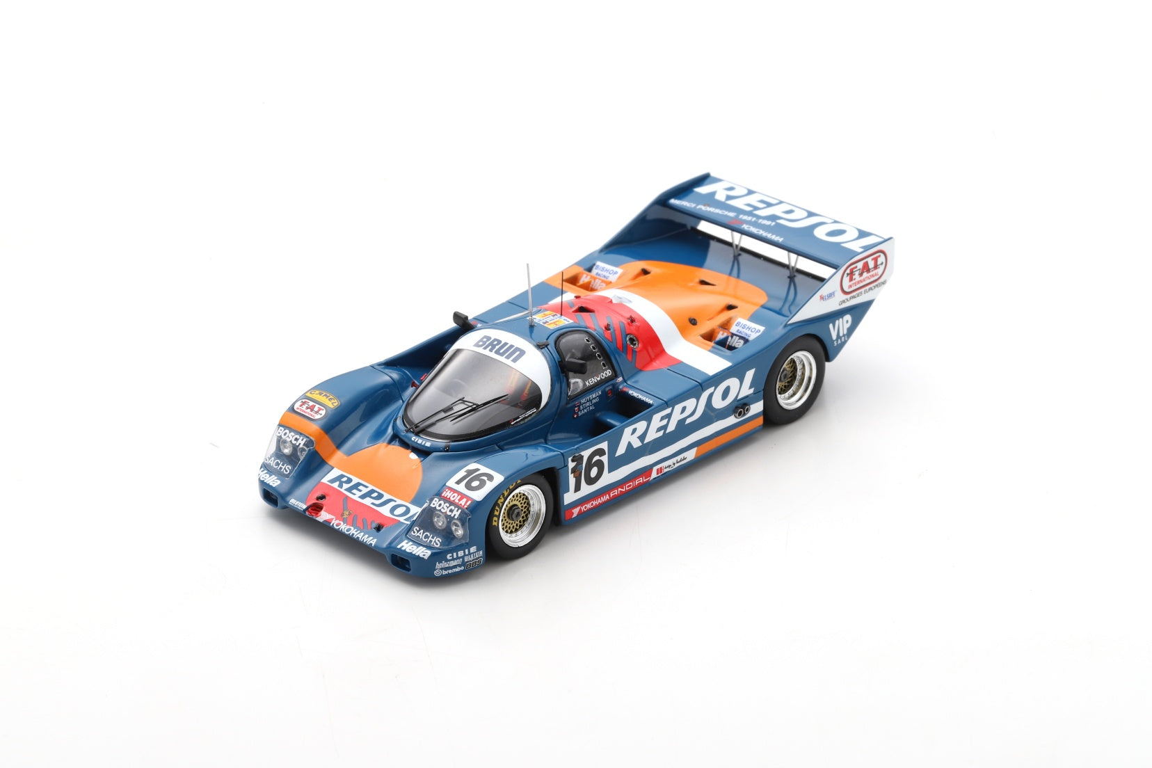 Spark S9886 1/43 Porsche 962 C No.16 24H Le Mans 1991H. Huysman 