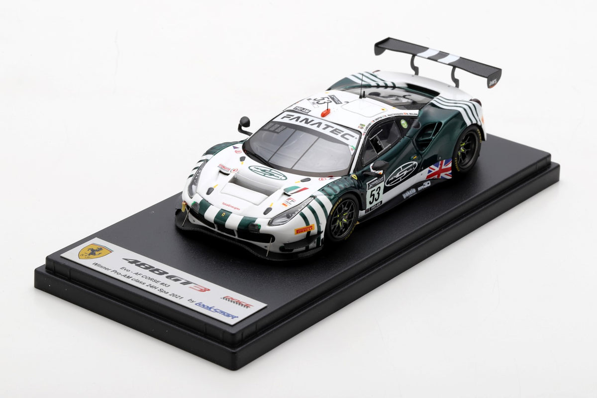 Looksmart LSRC104 1/43 Ferrari 488 GT3 No.53 AF Corse Winner PRO-AM class 24H Spa 2021 D. Cameron - R. Mastronardi - M. Griffin - M. Molina
