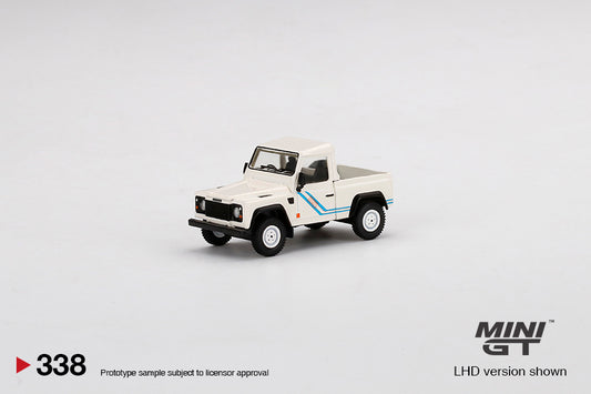 MINI GT MGT00338-R 1/64 Land Rover Defender 90 Pickup White(右ハンドル)