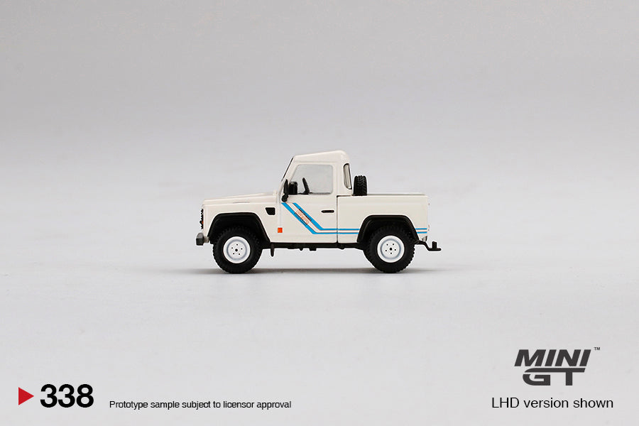 MINI GT MGT00338-L 1/64 Land Rover Defender 90 Pickup White(左ハンドル)