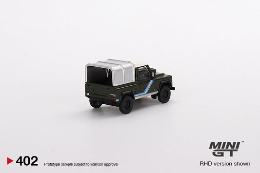 MINI GT MGT00402-L 1/64 ランドローバー ディフェンダー 90 ピックアップ ブロンズグリーン(左ハンドル)