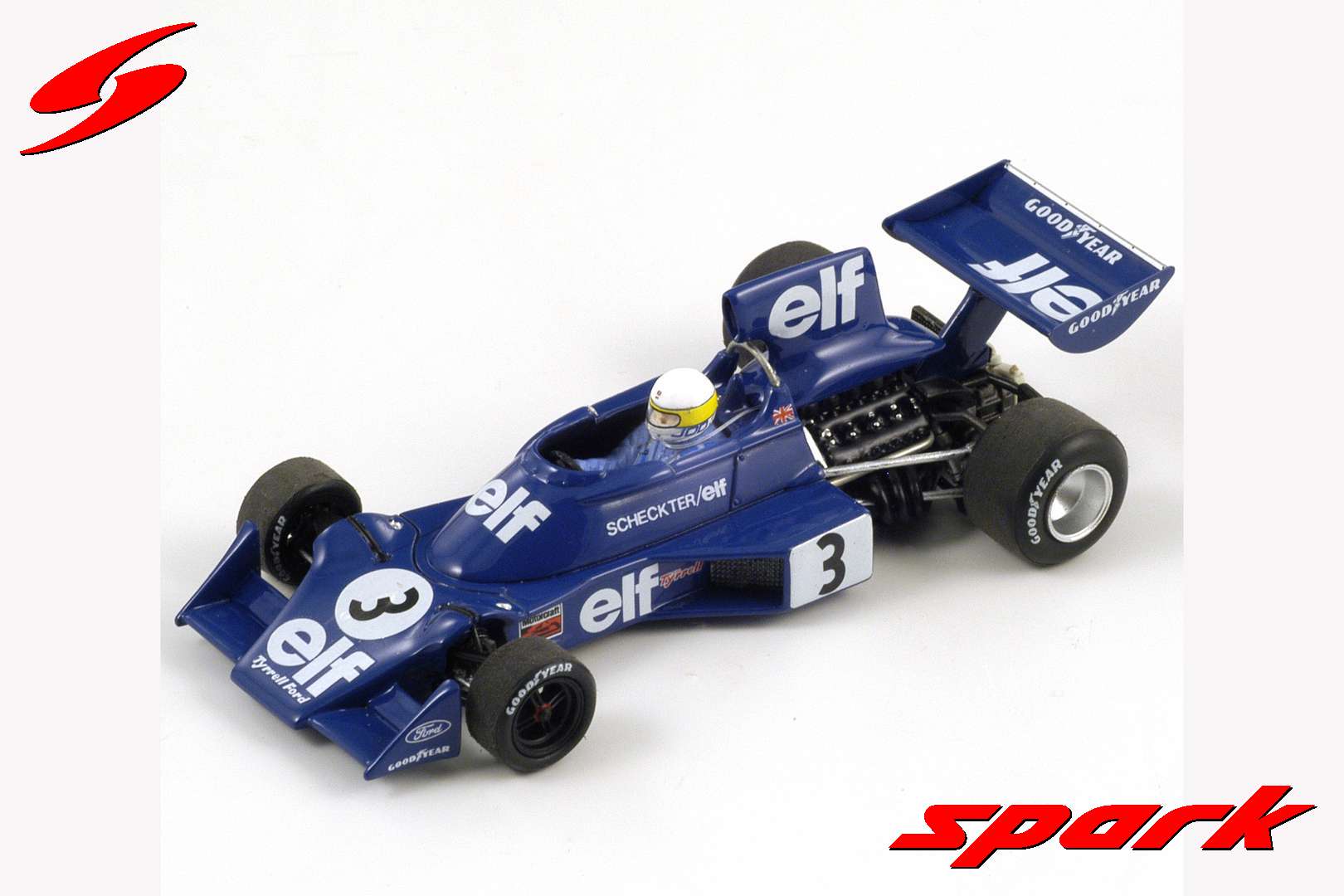 Spark S1643 1/43 Tyrrell 007 #3 Winner Sweden GP 1974 – Racing Models