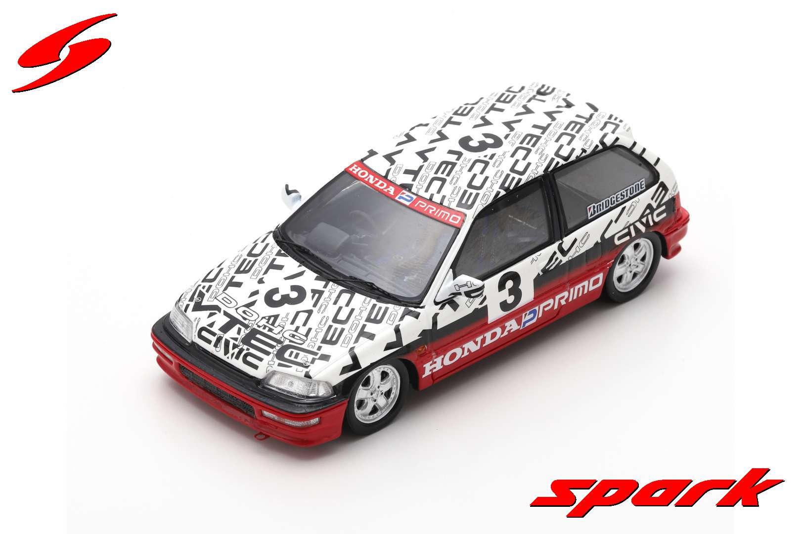 Spark S5459 1/43 Honda Civic EF9 No.3 Group N Suzuka Circuit Test 