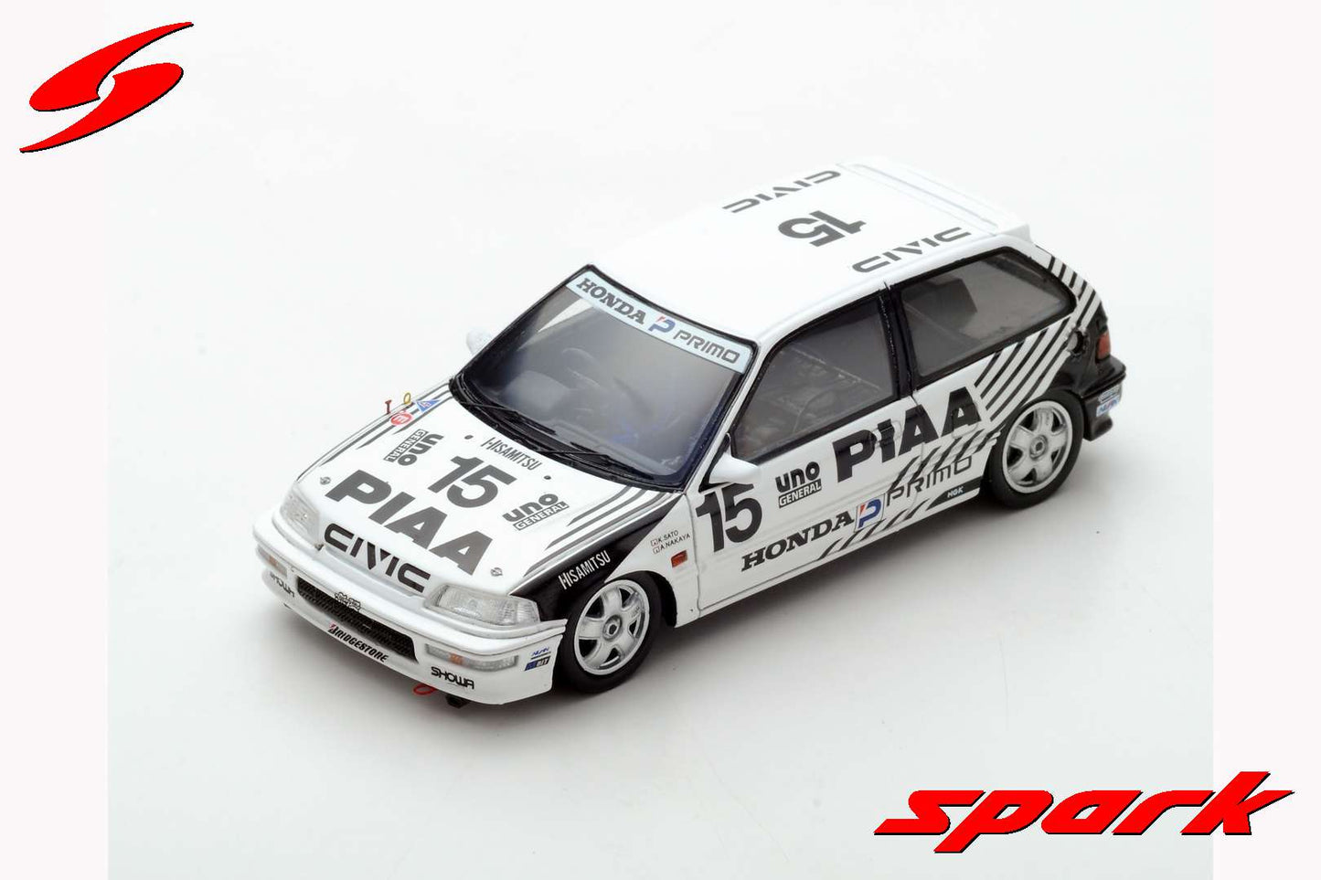 Spark S5461 1/43 Honda Civic EF9 2nd Grp3 JTC Suzuka 500 km 1990 A. Nakaya - K. Sato