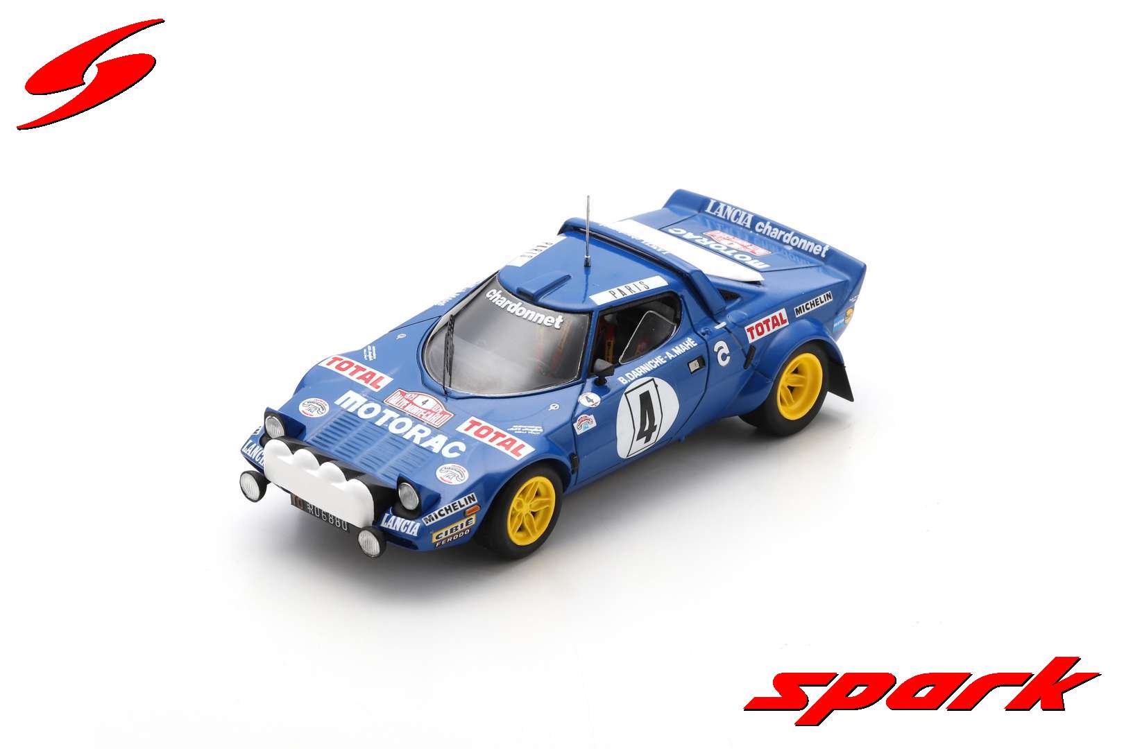 Spark S9096 1/43 Lancia Stratos HF No.4 Winner Rally Monte Carlo