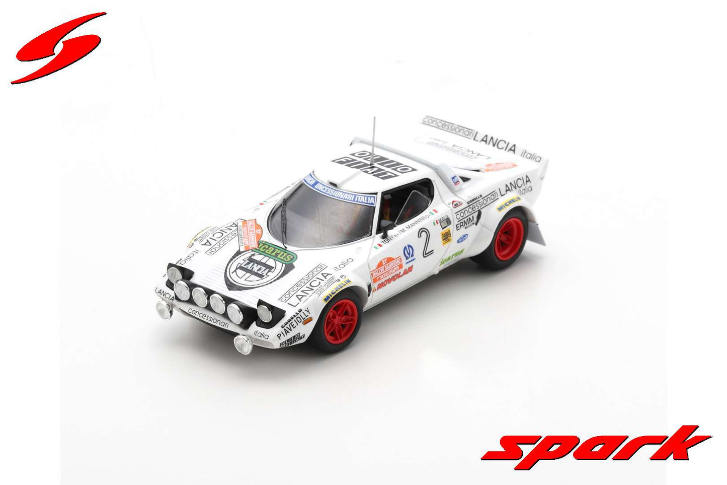 Spark S9105 1/43 Lancia Stratos HF No.2 Winner Rally Sanremo 1979 "Tony" - M. Mannini