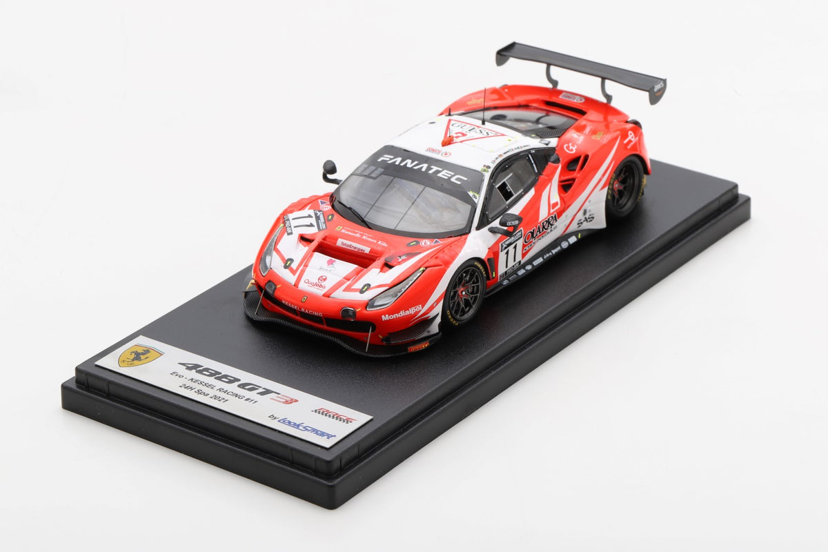Looksmart LSRC108 1/43 Ferrari 488 GT3 No.11 Kessel Racing 24H Spa 2021 T. Kohmann - F. Zollo - G. Roda - D. Fumanelli
