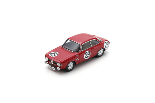 Spark 100SPA09 1/43 Alfa Romeo 1600 GTA No.29 2nd Spa 24H 1966 E. Pinto - J. Demoulin