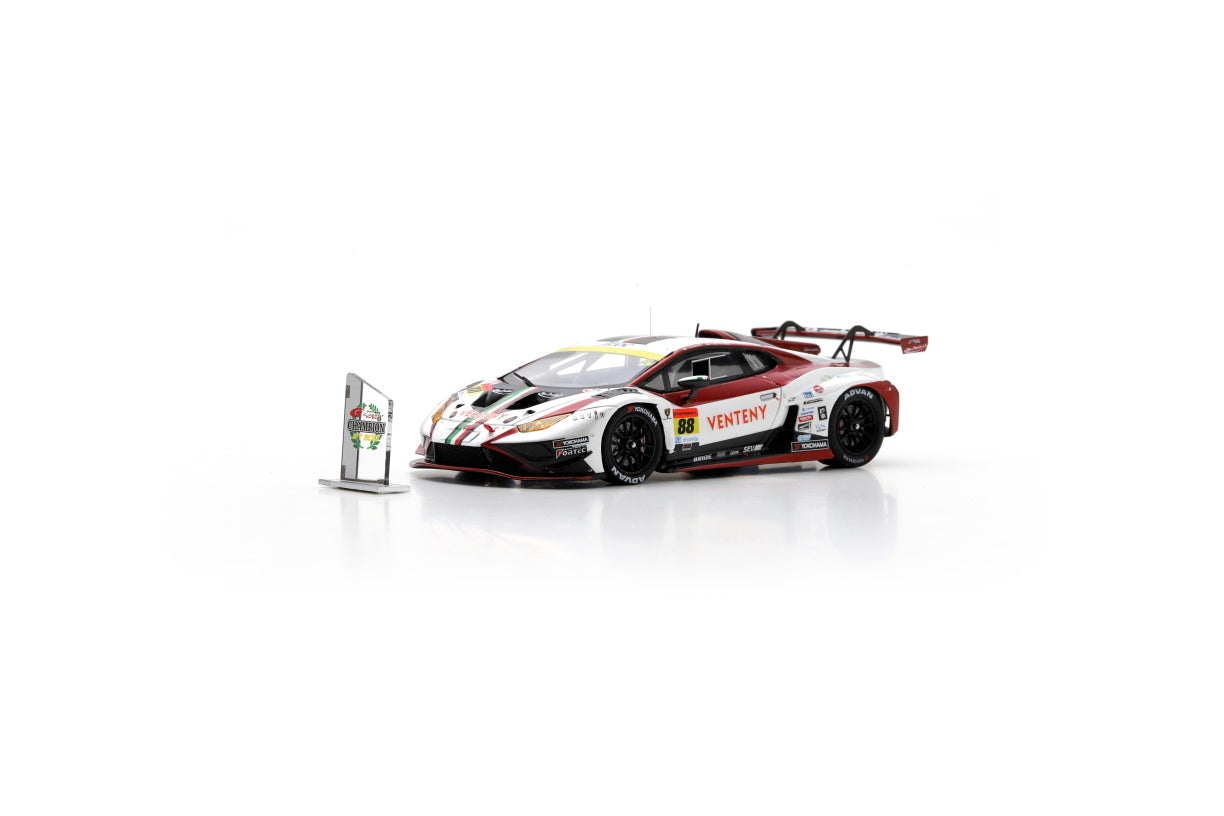 Spark 43SGT2024C3 1/43 VENTENY Lamborghini GT3 No.88 JLOC Champion GT300 SUPER GT 2024 with CHAMPION BOARD T. Kogure - Y. Motojima