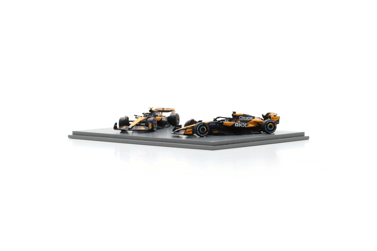 Spark Y418 1/64 McLaren MCL38 No.4 & No.81 Constructor Champion F1 2024 Lando Norris  & Oscar Piastri