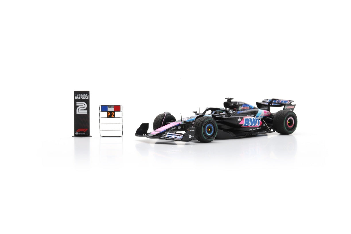 Spark S9551 1/43 BWT Alpine F1 Team A524 No.31 2nd Brazilian GP 2024 Esteban Ocon